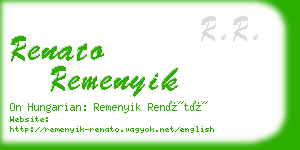 renato remenyik business card